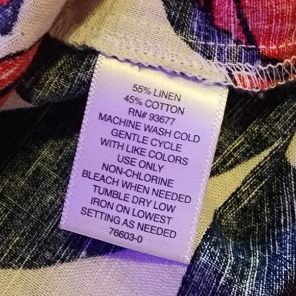 Liz Claiborne XL sleeveless linen cotton shirt - Picture 6 of 12